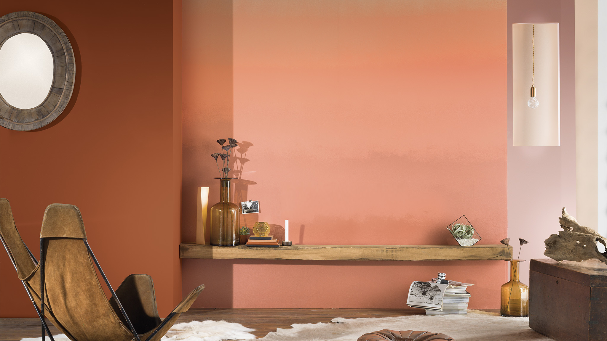 Phòng khách Dulux với màu cam ấm áp đem lại cảm giác thư thái Phòng khách Dulux với màu cam ấm áp đem lại cảm giác thư thái